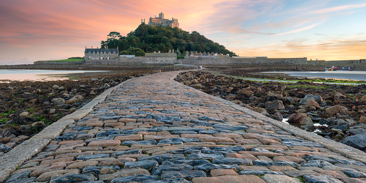 clear path leading St Michaels Mount